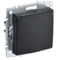 BRITE Роз. с з/к/ш с кр. 16А IP20 РСбш10-3-БрЧ черн. IEK