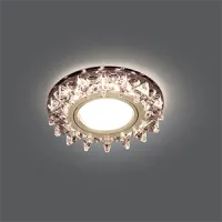 Светильник Gauss Backlight BL035 круг, черный/кристалл/хром, GU5.3, LED 2700K 1/40