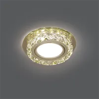 Светильник Gauss Backlight BL043 круг, шампань/кристалл/хром, GU5.3, LED 2700K 1/40