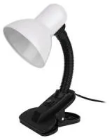Настольный светильник ЭРА N-102-E27-40W-W на прищепке белый