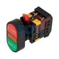 Кнопка APBB-22 «Пуск-Стоп» овальная 230 В NO+NC REXANT, 36-5540