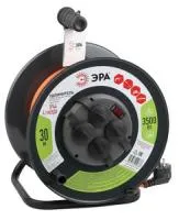 Удлинитель силовой ЭРА RMx-4es-3x1.5-30m-IP44 на м. катушке c/з 4 гн 30м ПВС 3х1.5