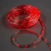 LED шнур 10 мм, круглый, 5 м, чейзинг, 2W-LED/м-24-220V, с контр. 8р, КРАСНЫЙ