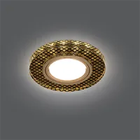 Светильник Gauss Backlight BL076 круг, кристалл/черный/золото, GU5.3, LED 2700K 1/40