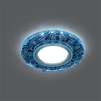 Светильник Gauss Backlight BL070 круг гран., черный/серебро/хром, GU5.3, LED 4100K 1/40