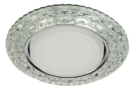 DK LD24 SL/WH Светильник ЭРА декор cо светодиодной подсветкой GX53, прозрачный (50/800)