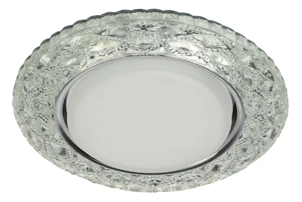 DK LD24 SL/WH Светильник ЭРА декор cо светодиодной подсветкой GX53, прозрачный (50/800)