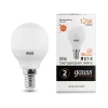 Лампа Gauss Elementary Шар 12W 920lm 4100K Е14 LED 1/10/100